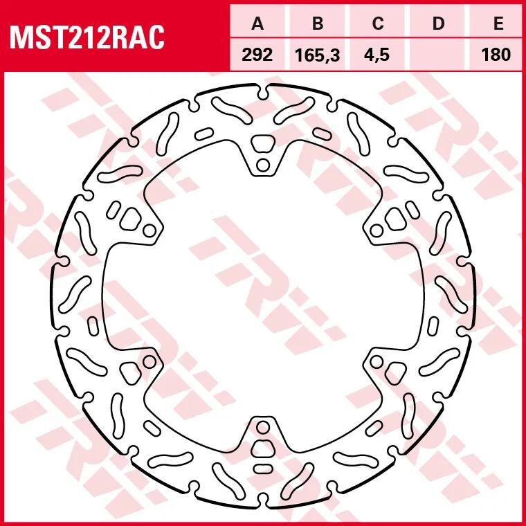 TRW Rotor "MST212RAC" Bremsscheiben
