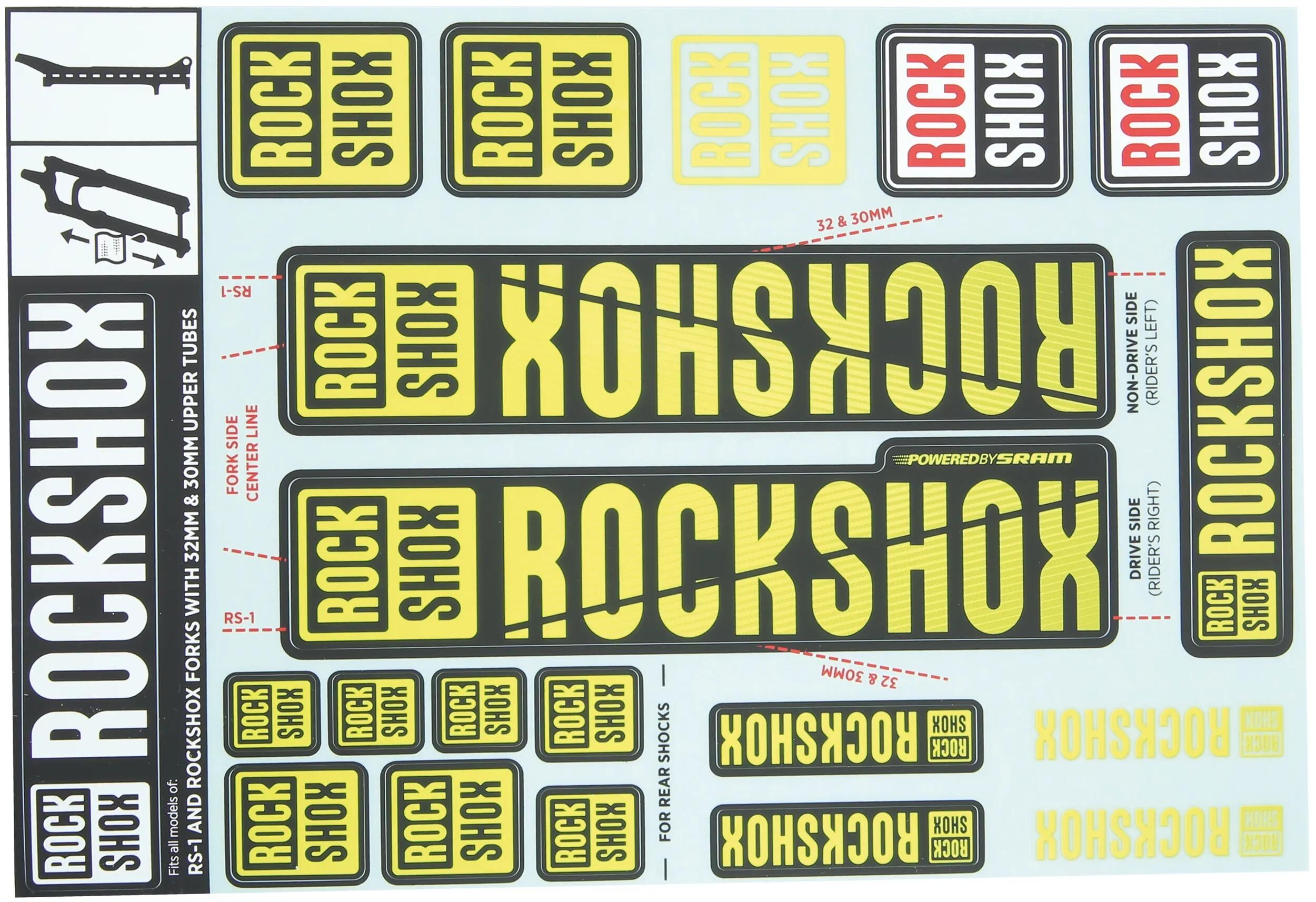 ROCKSHOX_Dekor Set Dekore,Aufkleber