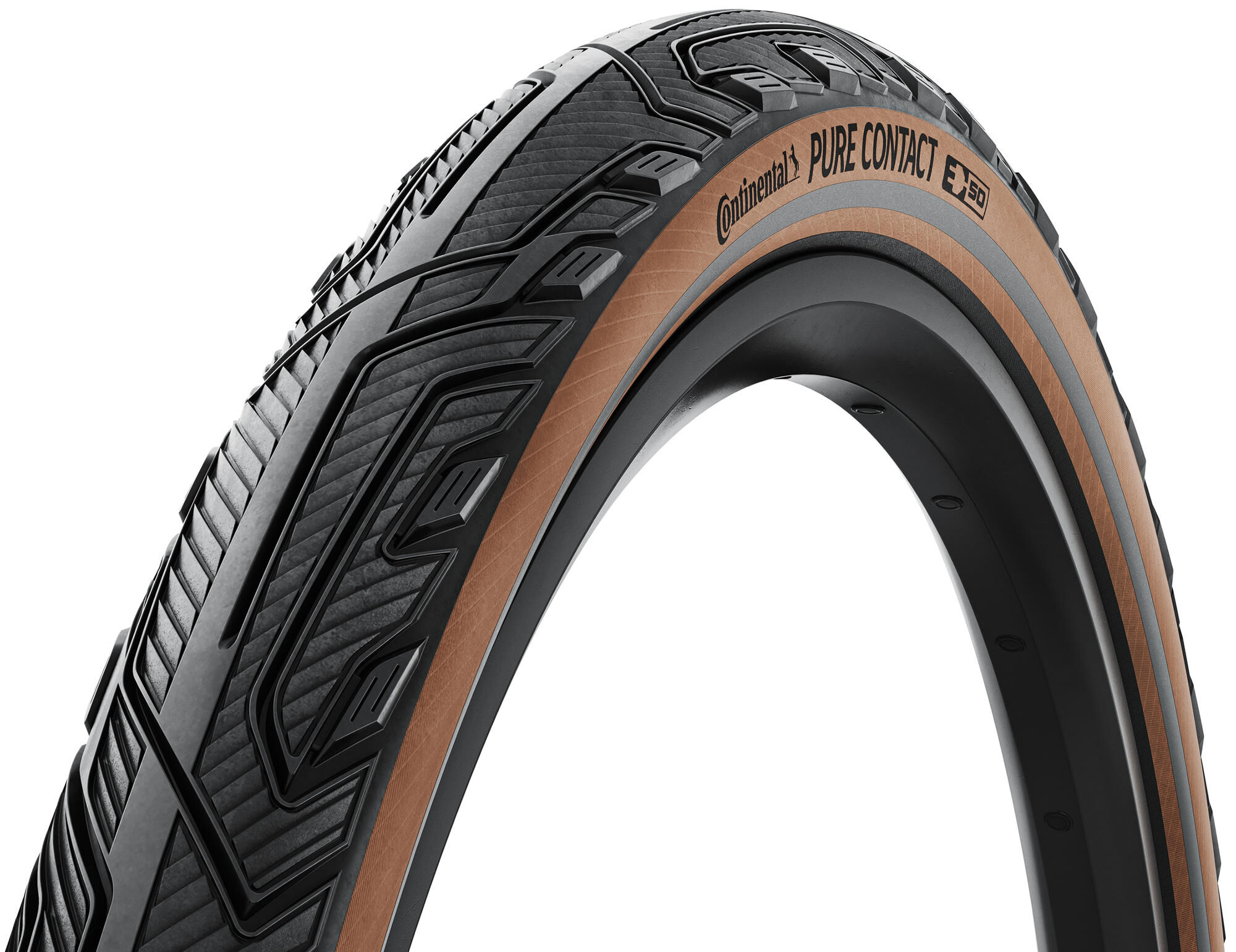 Continental pure contact buitenband tyre conti pure contact 60-584 bl/coffee/reflex