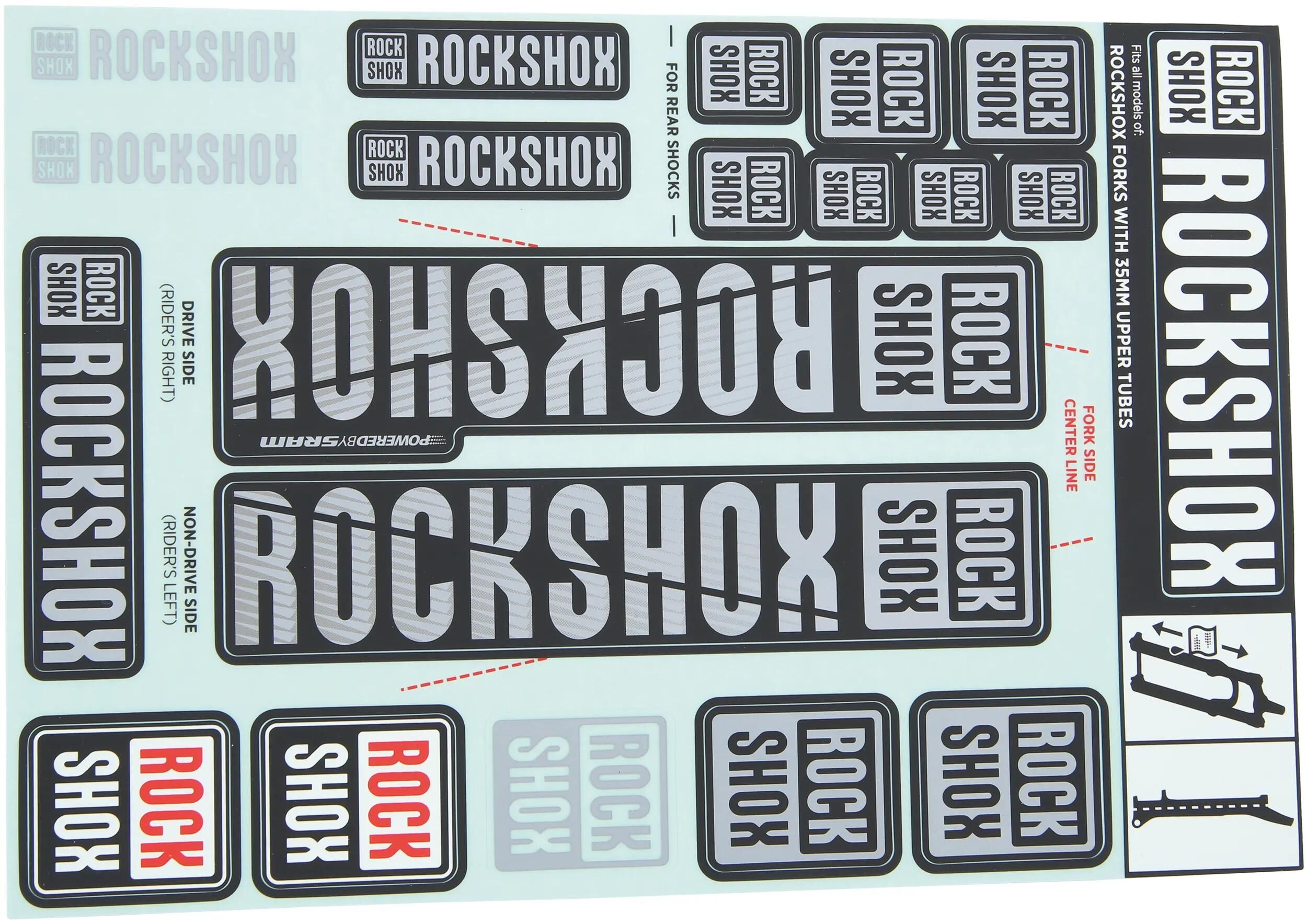 ROCKSHOX_Dekor Set Dekore,Aufkleber