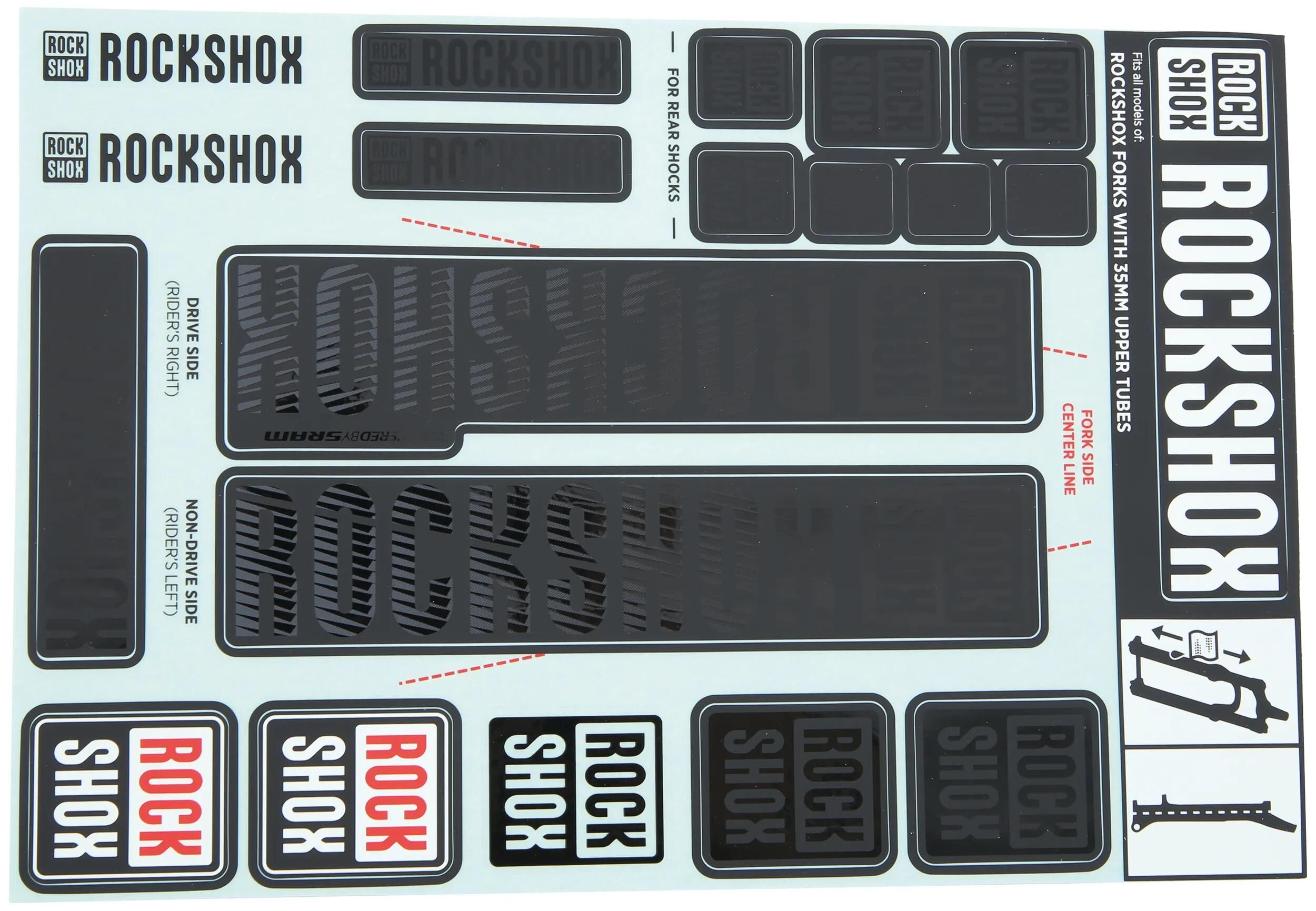 ROCKSHOX_Dekor Set Dekore,Aufkleber