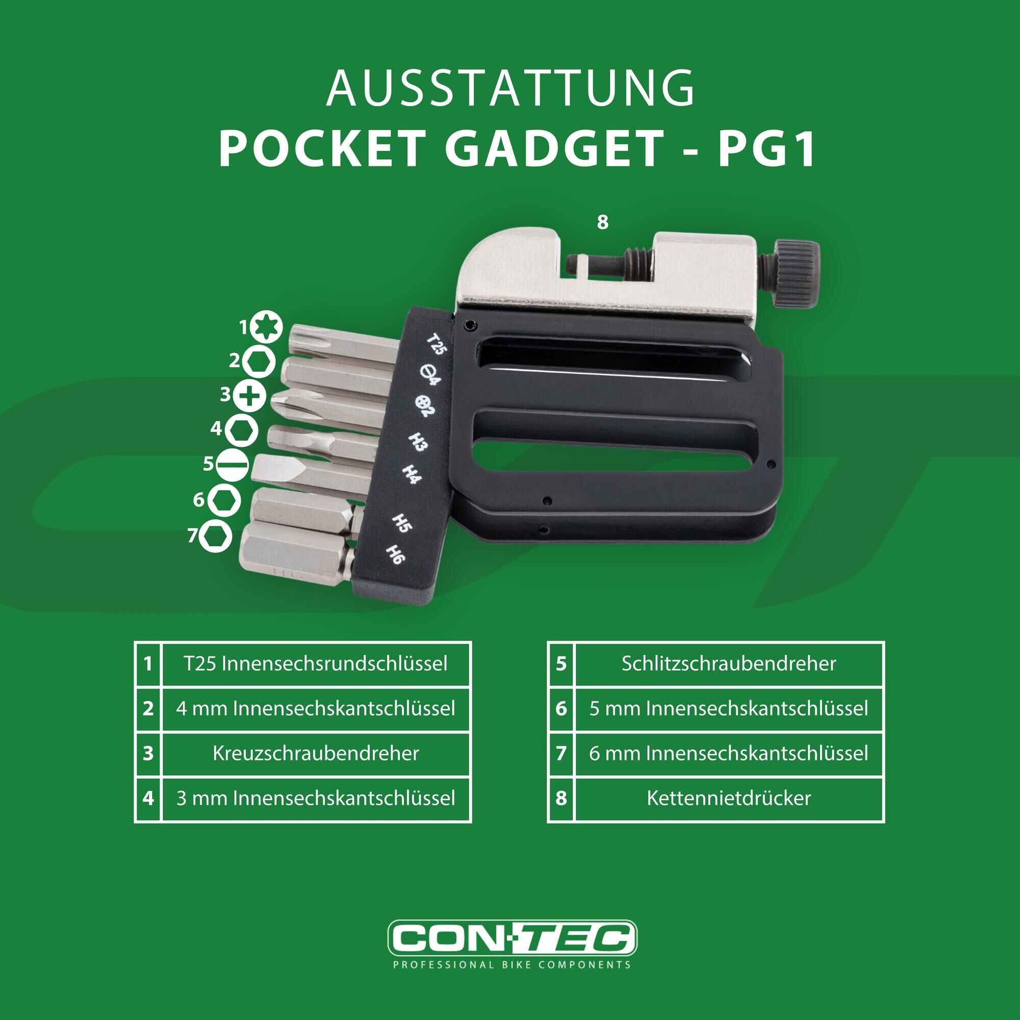 CONTEC Multifunktionswerkzeug "Pocket Gadget - PG1" CONTEC Multifunktionswerkzeug "Pocket Gadget - PG1"