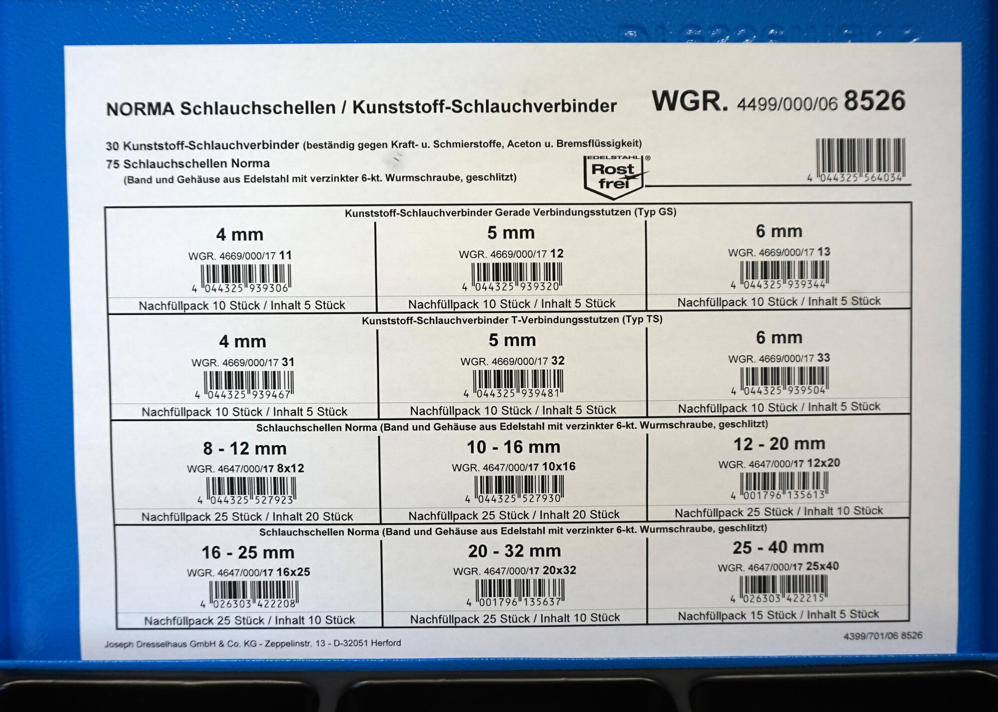 _Schlauchschellensortiment Schlauchschellen,Schlauchverbinder