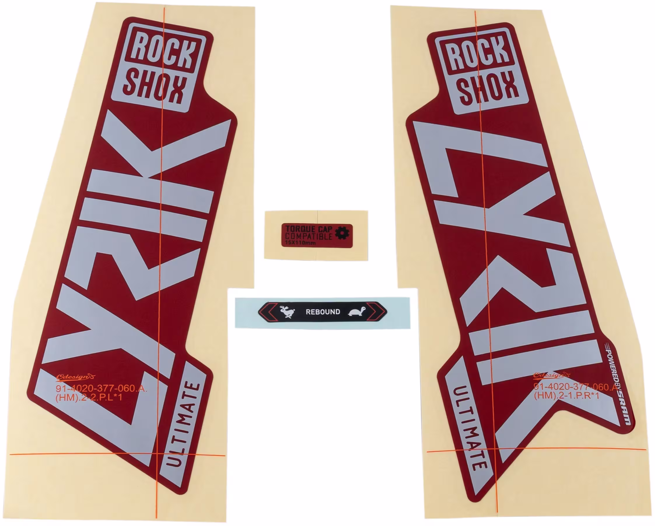 ROCKSHOX_Dekor Set Dekore,Aufkleber