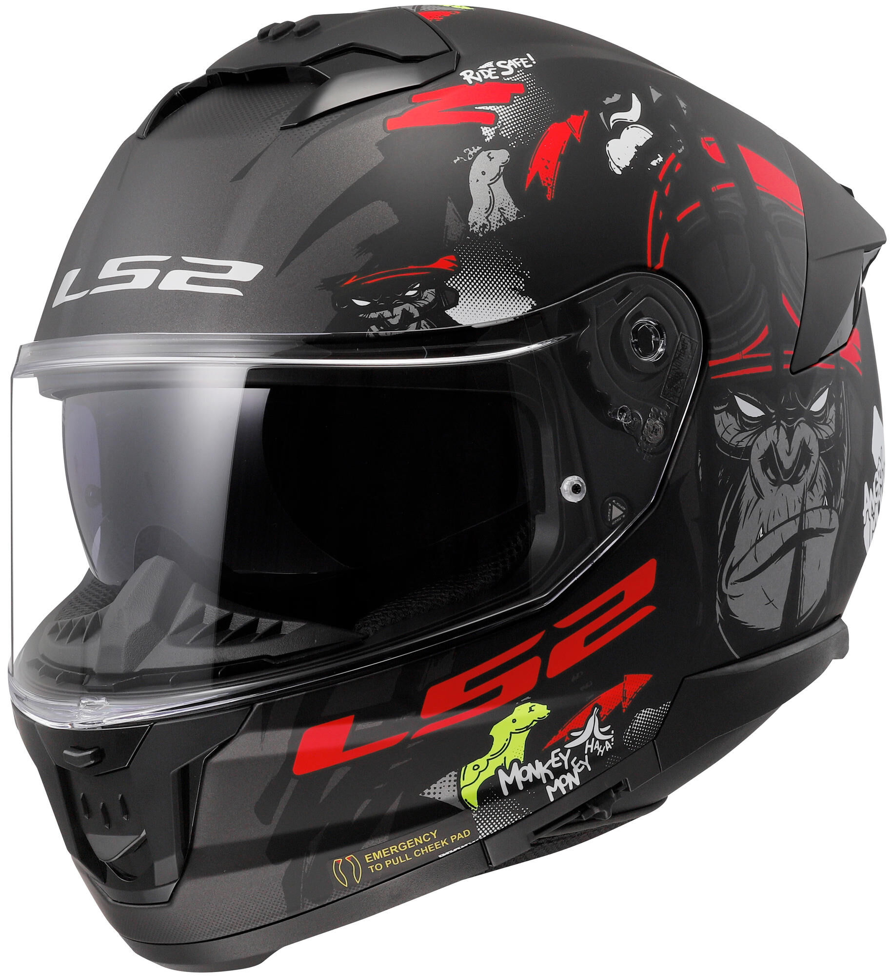 LS2 Helmet ff808 st.ii an.monk.xs bl./red matt