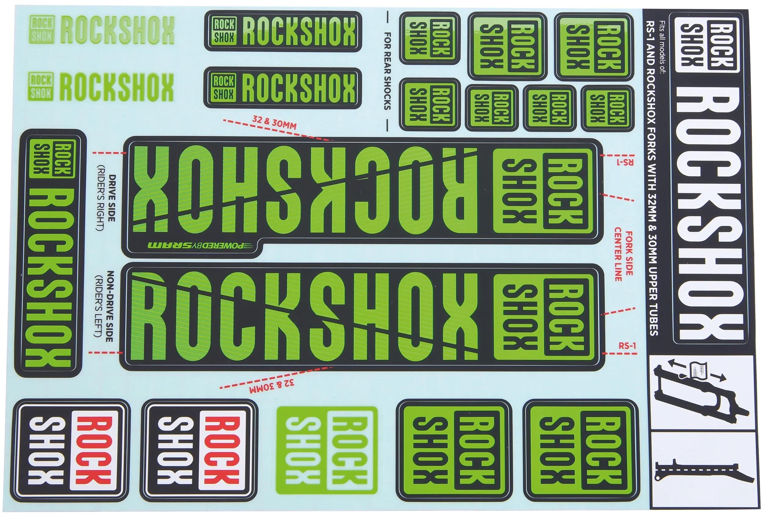 ROCKSHOX_Dekor Set Dekore,Aufkleber