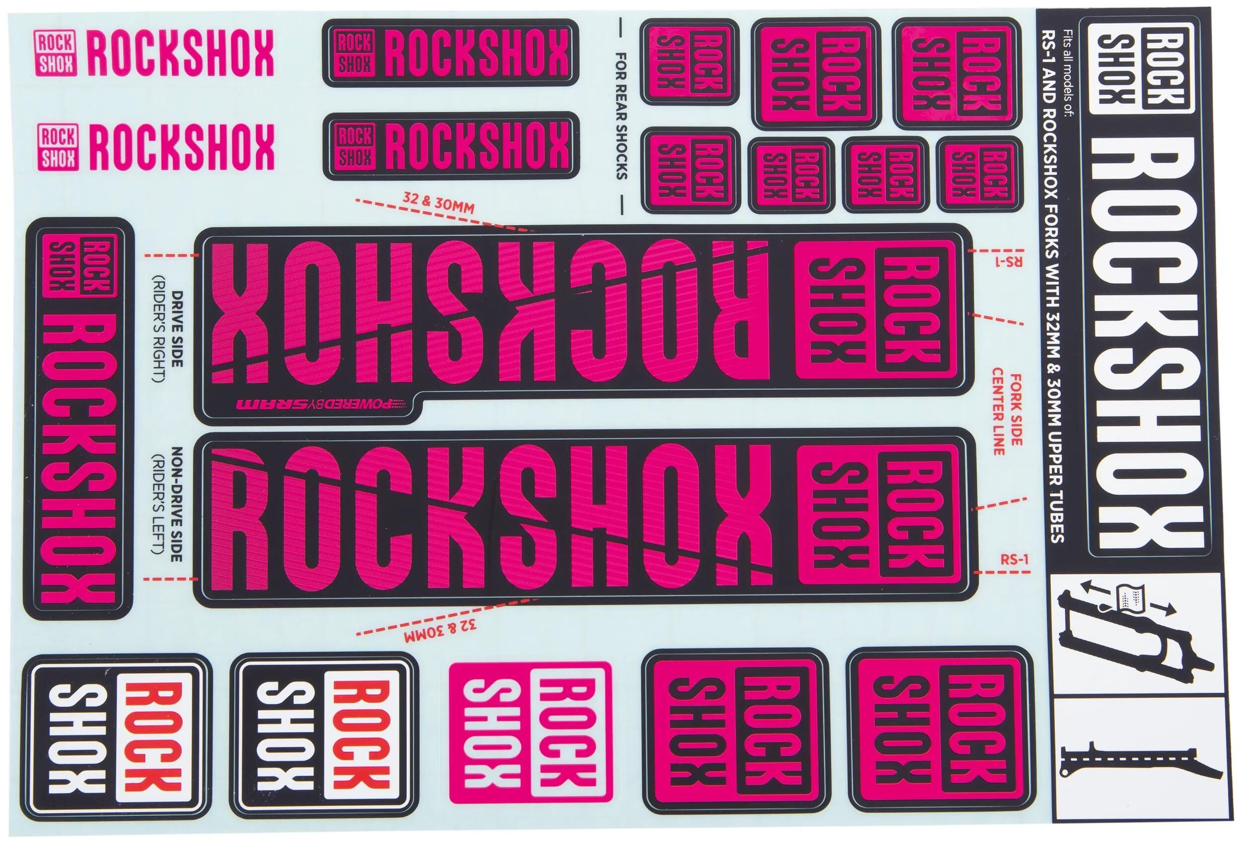ROCKSHOX_Dekor Set Dekore,Aufkleber