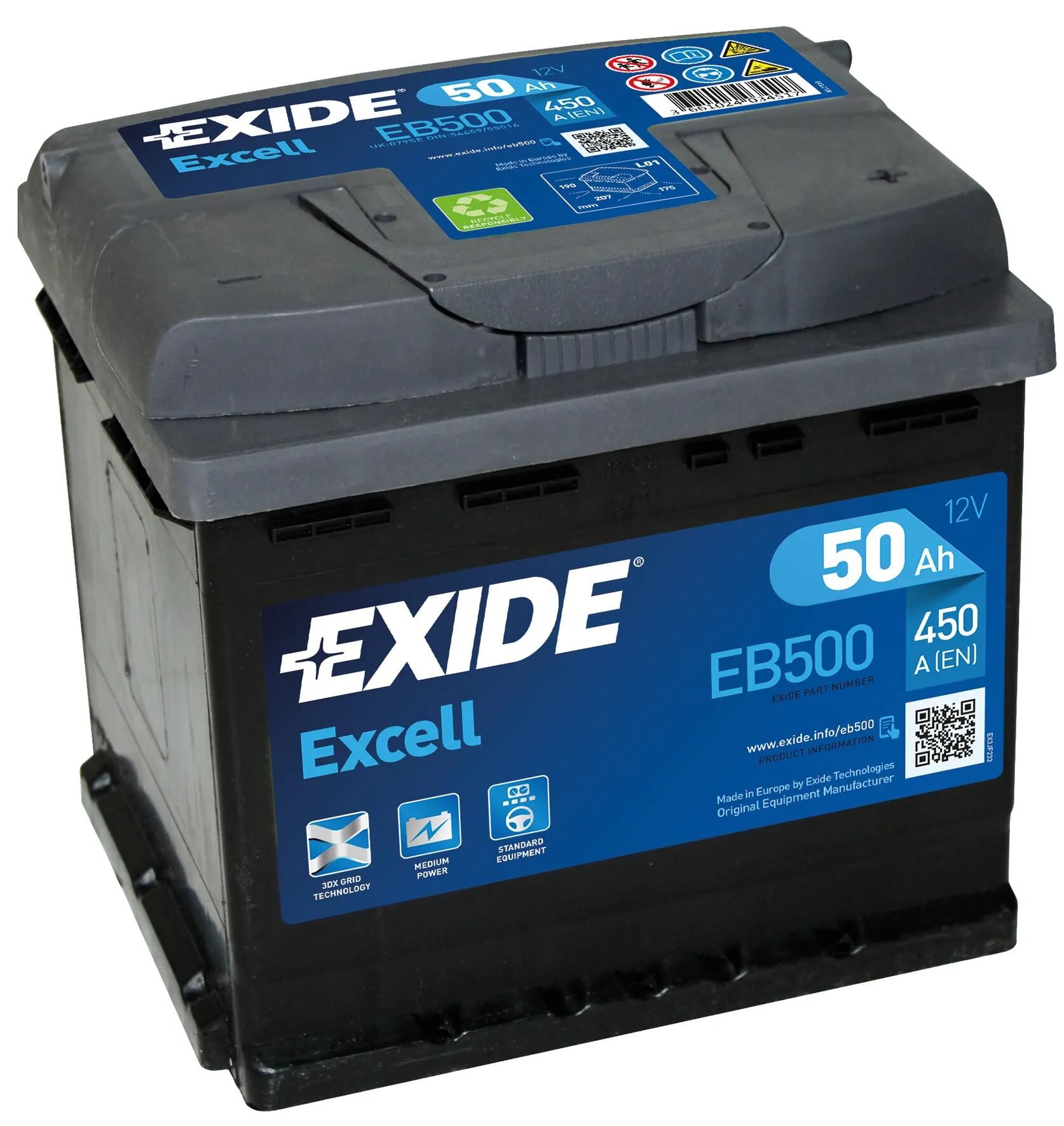 EXIDE_Starterbatterie Starterbatterien,Batterien