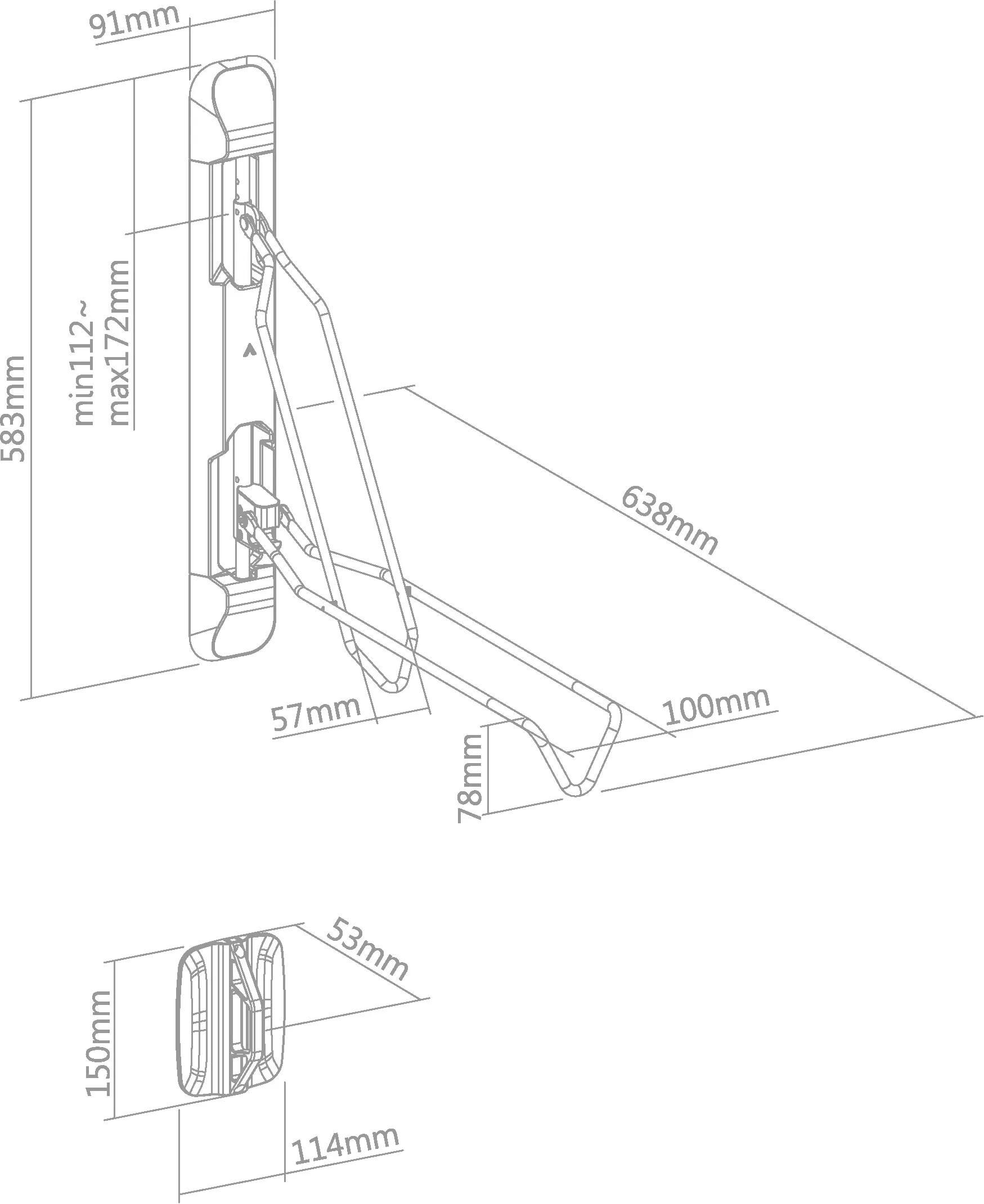 CONTEC_Wandpräsenter Fahrrad-Wandhalter,Fahrradhalter