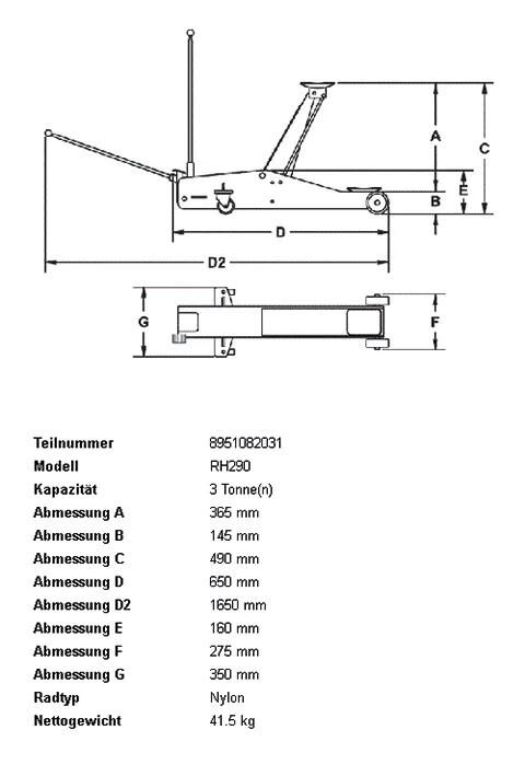 RC RODCRAFT_Wagenheber Hydraulikwagenheber