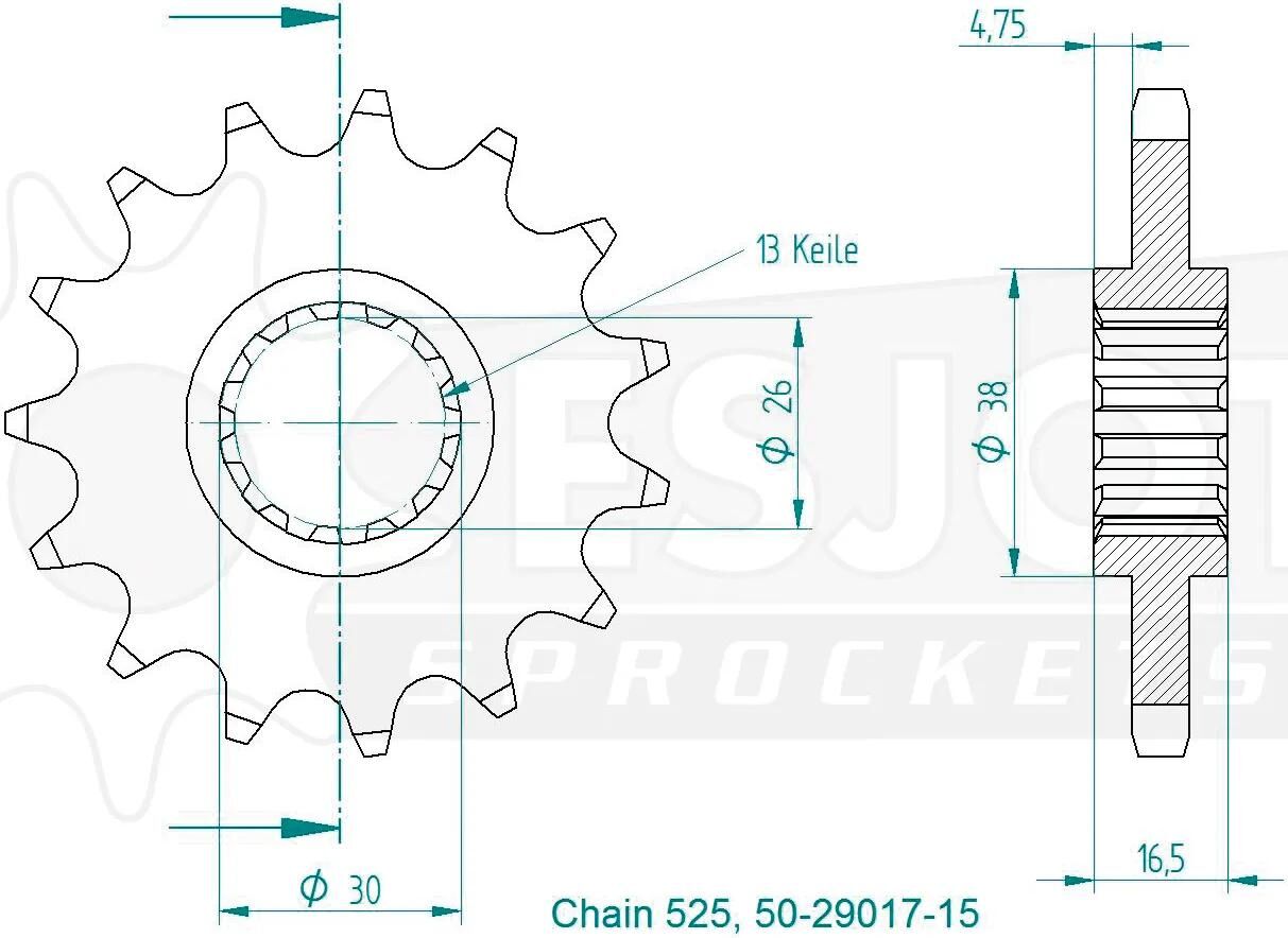 ESJOT_Antriebsritzel Antriebsritzel,Ritzel