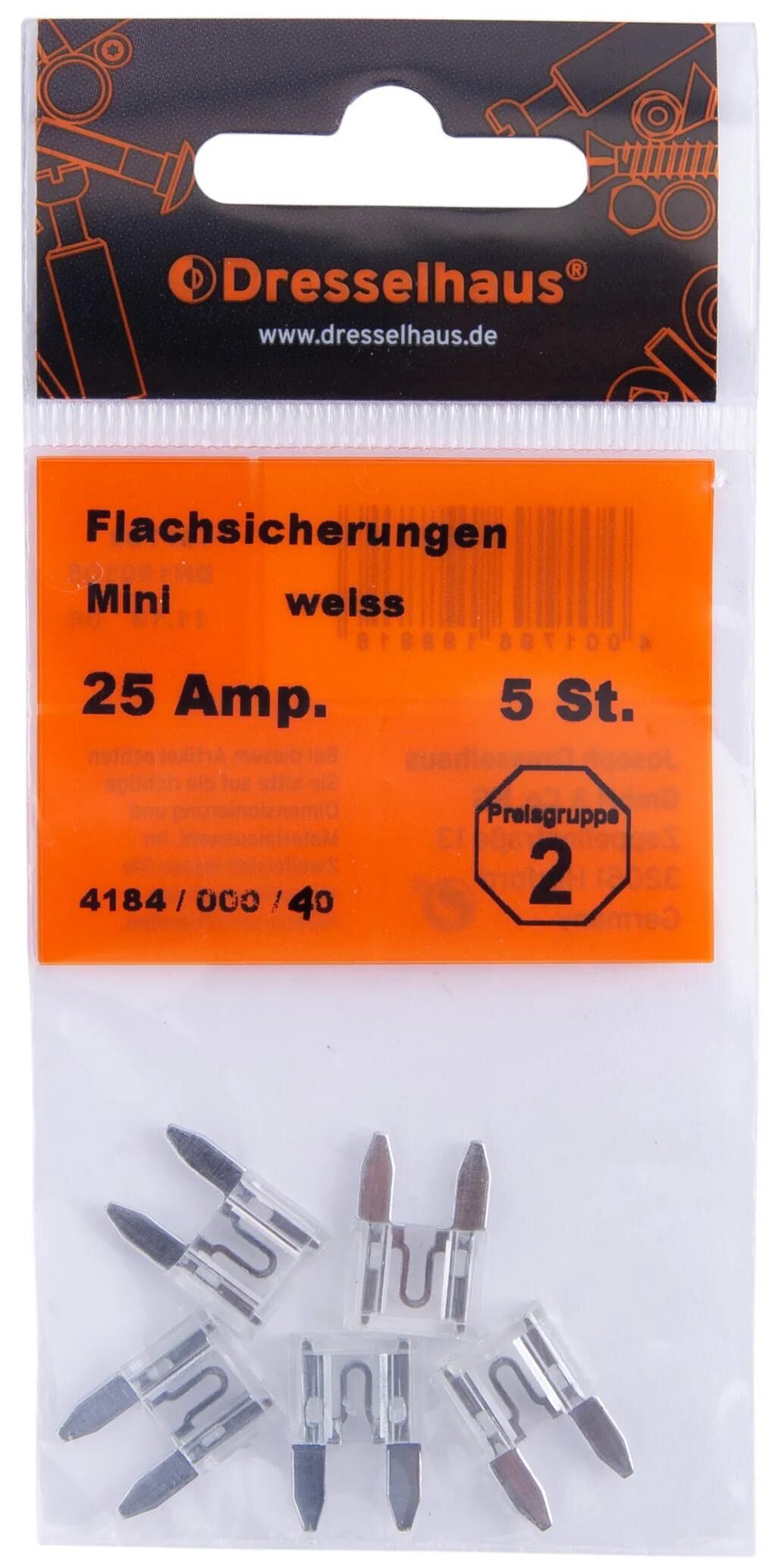 Dresselhaus_Flachsteckersicherung Flachstecksicherungen,Sicherungen