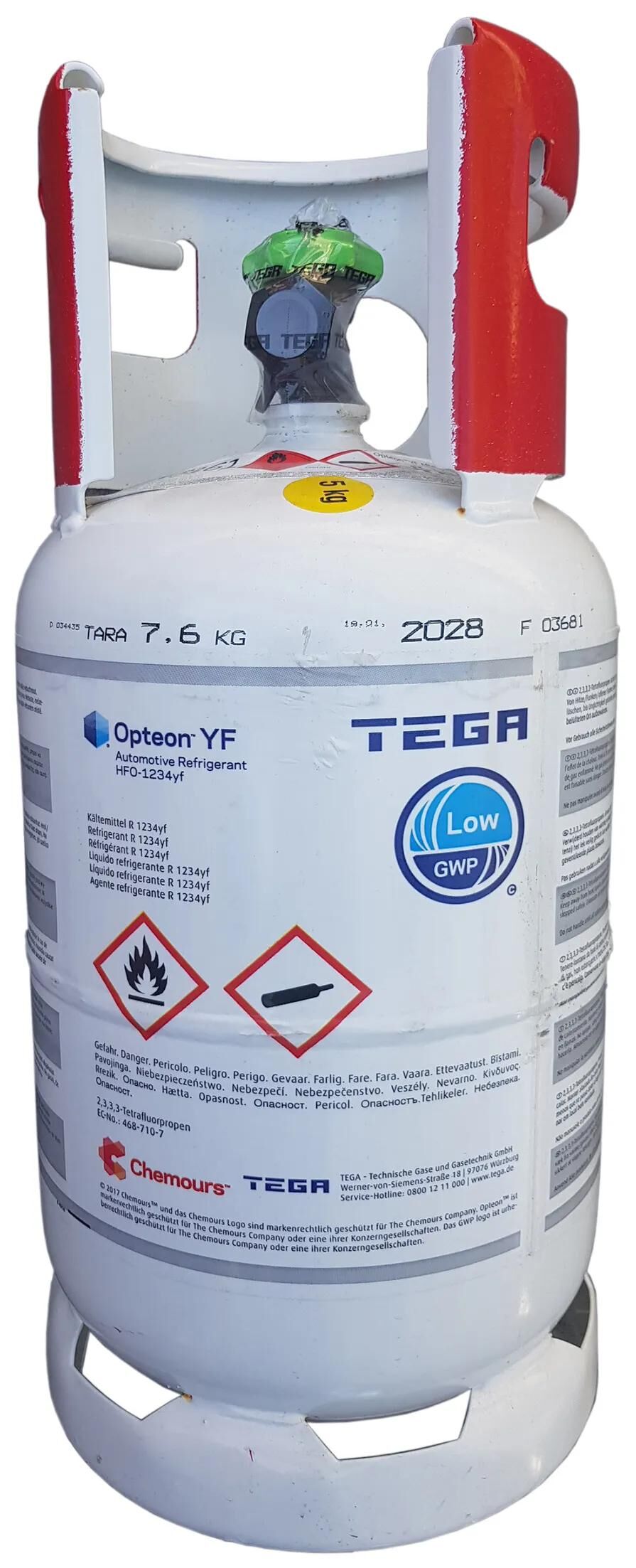 TEGA Kältemittel "R1234YF" Kältemittel