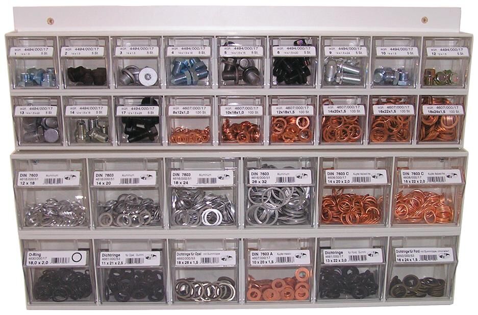 _Wandregal Dichtring-Sortimente,Ölablassschrauben