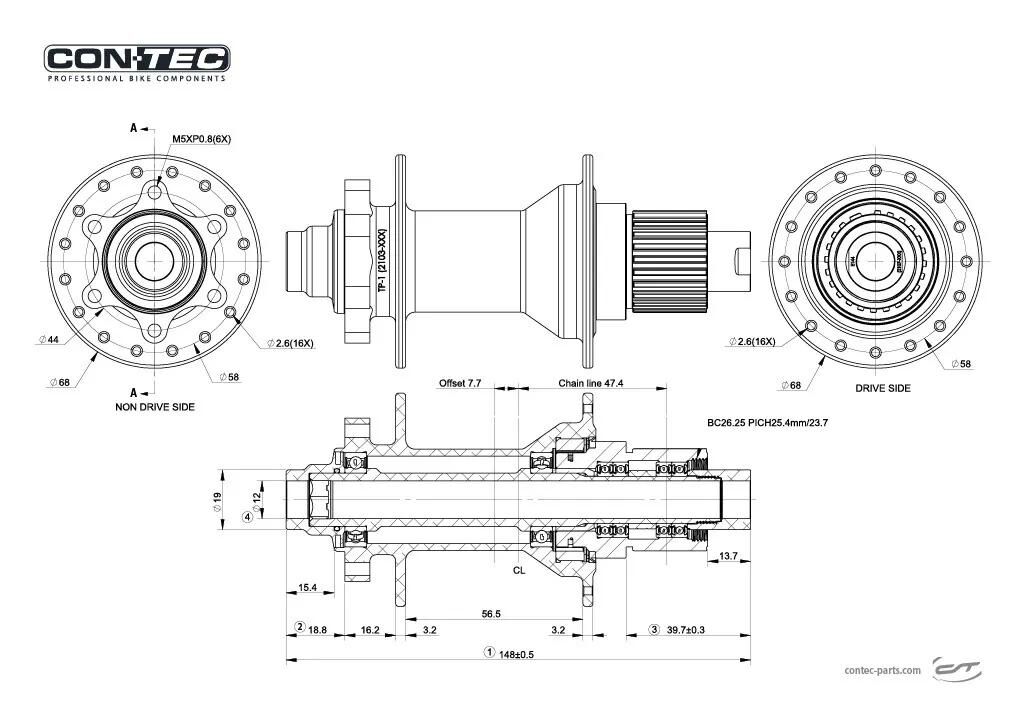 Kassettennaben,H.R.-Naben,Naben H.R.
