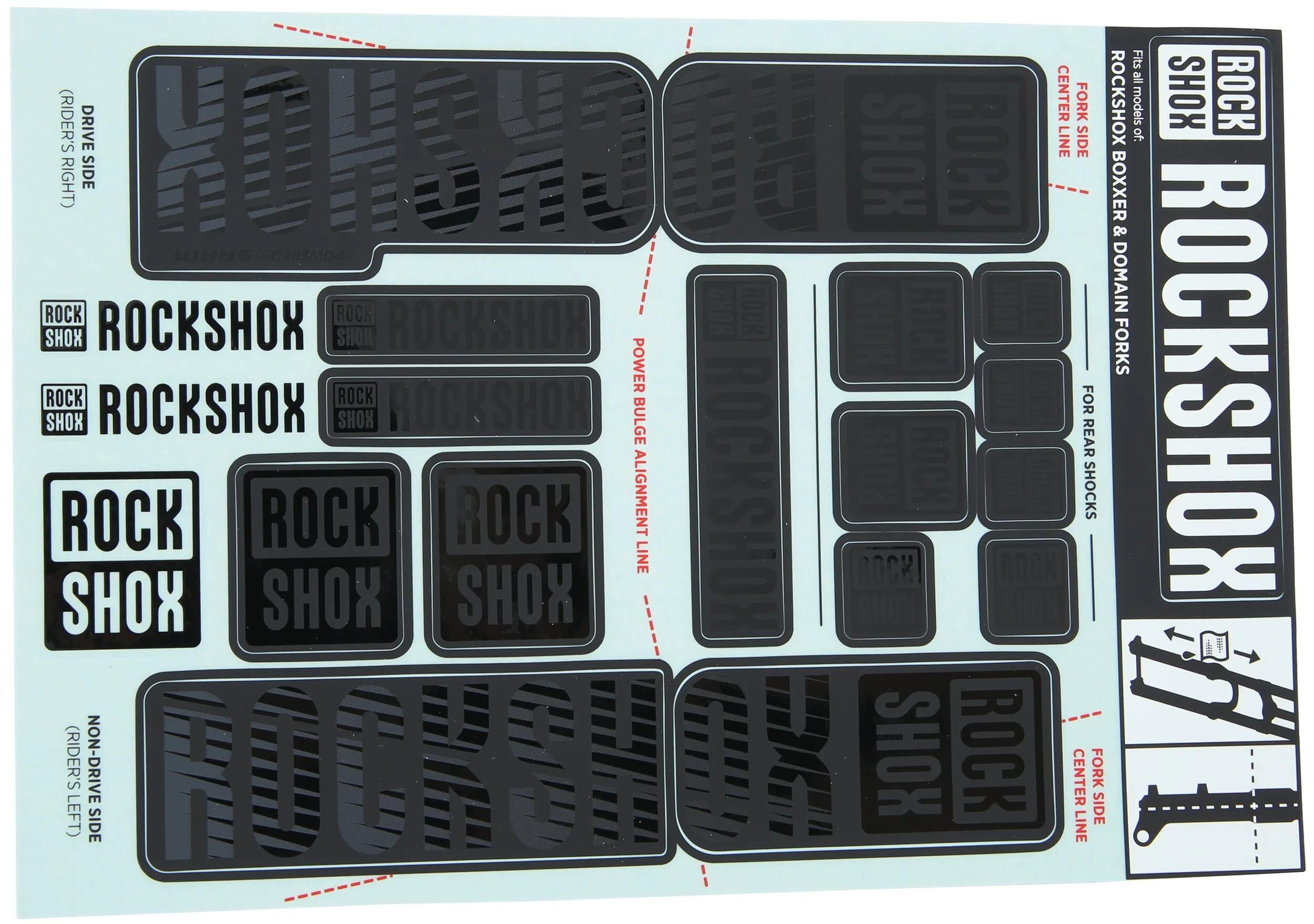 ROCKSHOX_Dekor Set Dekore,Aufkleber